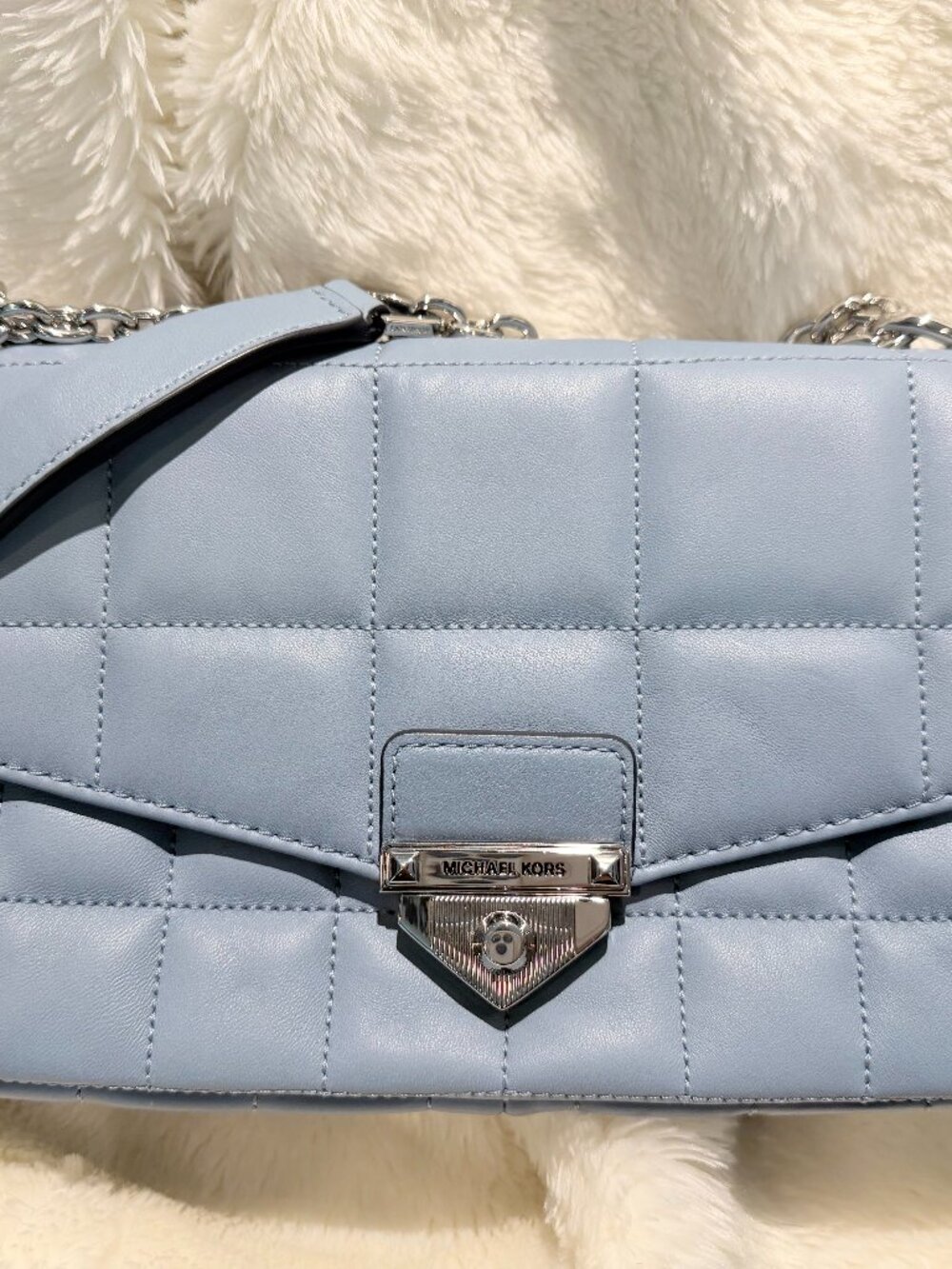 Michael Kors Soho Quilted Leather Shoulder Bag - Blue